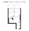 1 Bedroom 1 Bath - zoom floorplan